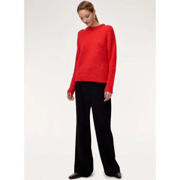 Aritzia BABATON Calvin Camel Tan Mohair Alpaca Knit Crew Neck Sweater, Size M - Picture 12 of 16